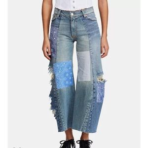 Free People Heart of Gold Wide Leg Jeans